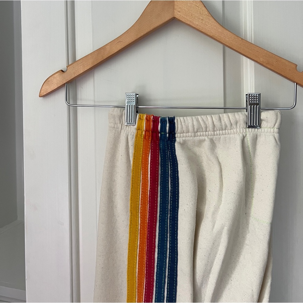 AVIATOR NATION- Women’s 5 Stripe Sweatpants- VINTAGE WHITE🌈⚡️